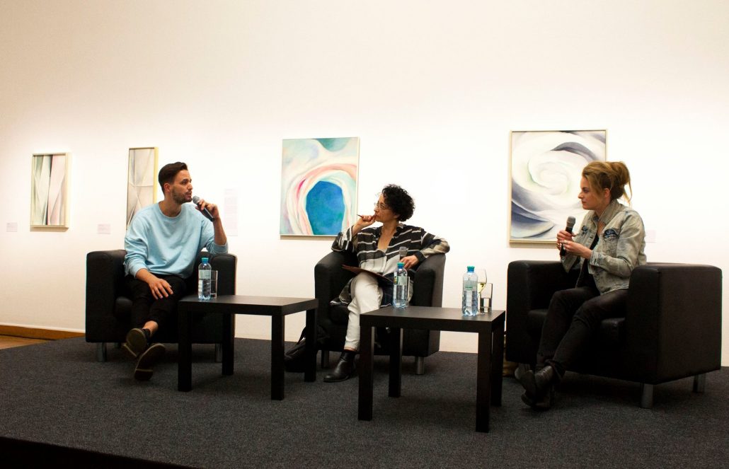 Frauen in der Kunst, Podiumsdiskussion, Kunstforum Wien, O'Keefe, Patrick Catuz, Isolde Charim, Teresa Präauer
